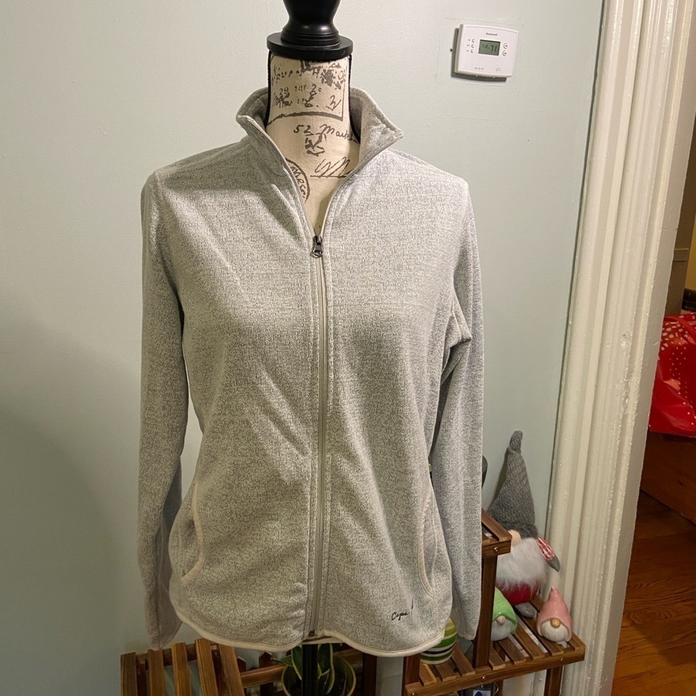 CUFFY'S of CAPE COD Light Gray Full Zip Sweatshirt-Medium